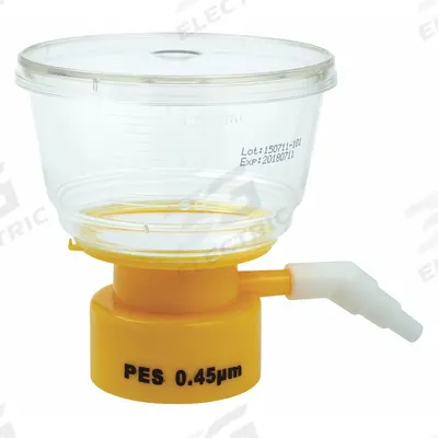 LAB SAFETY SUPPLY Bottle Top Filter: 0.45 um Max Particle Size, 50 mm Dia, PES, Includes Stopper - Bottle Top Filters
