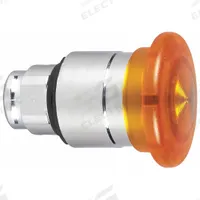SCHNEIDER Mushroom Head Push Button: 22 mm Mounting Size, Metallic, Maintained (MPN ZB4BW653). Key specifications — Brand: SCHNEIDER; Action: Maintained; Series: XB4; Push Button Material Type: Metallic.