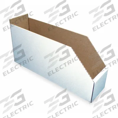 PACKAGING CORPORATION OF AMERICA Corrugated Shelf Bin: 17 in Overall Lg, 6 1/4 in x 8 1/2 in - Light-Use Cardboard Shelf Bins