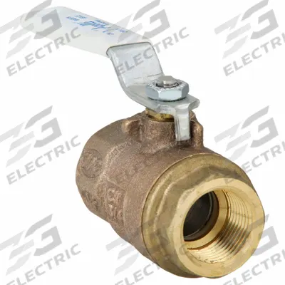 APOLLO Manual Two-Way Ball Valve: 3/4 in Size, Brass/Bronze, Straight, FNPT x FNPT - Bronze Ball Valves