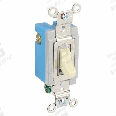 HUBBELL Wall Switch: Toggle Switch, 3-Way, Maintained, Ivory, 120/277V AC - Toggle Wall Switches
