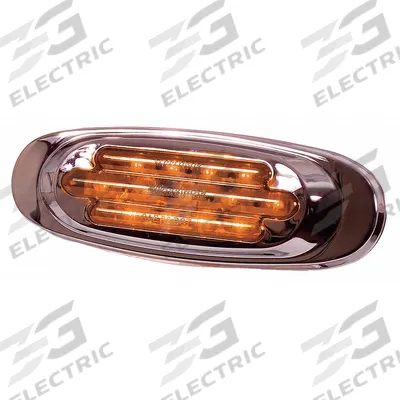 MAXXIMA Clearance Marker Light: Clearance Light, LED, Oval, Surface Mount, Amber - Clearance Lights