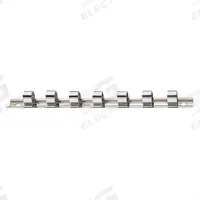 PROTO Socket Rail: Silver, 1 in Overall Wd, 7 Posts/Slots, Steel, Sockets (MPN J2576). Key specifications — attr1125333: (5) Clips; attr1125348: Steel; attr1125346: PROTO; attr1125347: Silver; attr1136588: Sockets; attr1125364: Socket Rail.