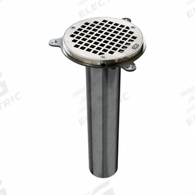 ZURN Floor Drain: Round, Stainless Steel, 12 1/2 in Overall Ht, 3 in Nominal Pipe Size - Institutional Shallow Pour Floor Drains