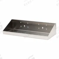 TRITON PRODUCTS Shelf: For Square Pegboard Hole Shape, 18 in x 6 1/2 in x 3 in, Stainless Steel (MPN 66186). Key specifications — attr36925: Silver; attr37012: Brushed; attr36918: TRITON PRODUCTS; attr36926: Stainless Steel.