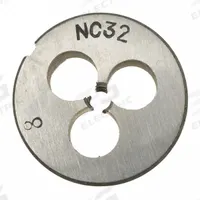 WESTWARD Alloy Steel Die, 8-32 UNC: CCT1060-124, Die