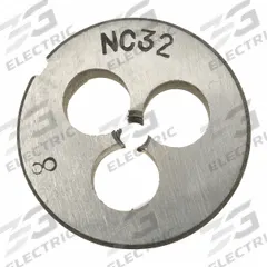 WESTWARD Alloy Steel Die, 8-32 UNC: CCT1060-124, Die