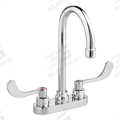 AMERICAN STANDARD Gooseneck Kitchen/Bathroom Faucet: Monterrey, Cast Brass, Chrome Finish - Centerset Handle Bathroom Faucets