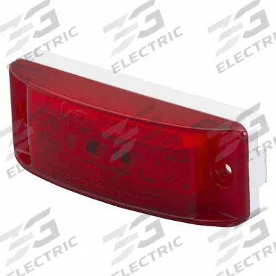 GROTE Clearance Marker Lamp: Clearance Light, LED, Rectangular, Red, Screw - Clearance Lights