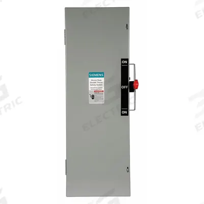 Siemens Safety Switch: Fusible, 100 A, Three Phase, 600V AC, Galvanized Steel - Fusible Safety Switches