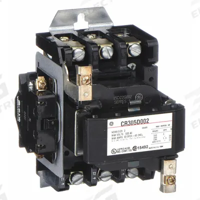 GE Magnetic Contactor: Non-Reversing, 3 Poles, NEMA Size 2, 45 A - Non-Reversing NEMA Contactors
