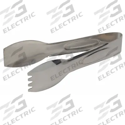 CARLISLE Salad Tongs: 6 in Overall Lg, Silver, Stainless Steel, Silver - Serving Tongs