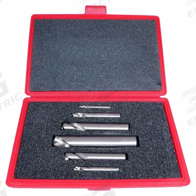 CLEVELAND Spotting and Centering Drill Set: 6 Pc, 1/4 in to 1 in, 120° - High-Speed Steel Spotting Drill Sets