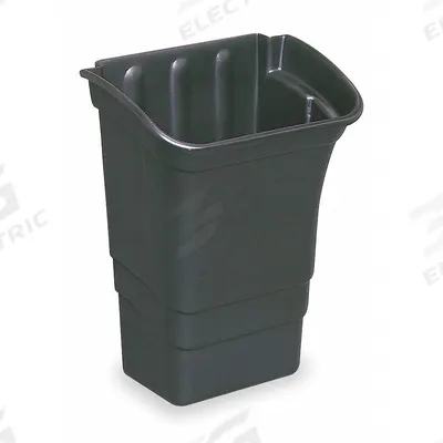 RUBBERMAID COMMERCIAL PRODUCTS Bin: 65 lb Cap, High Gloss, Black - Bins & Baskets for Utility Carts with Plastic or Wire Shelves