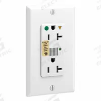 LEVITON Plugs and Receptacles: Hospital Grade, Duplex, 5-20R, White, 125V AC, 20 A, 2 Pole / 3 Wire (MPN 8380-IGW)