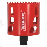 DIABLO Hole Saw: 2 7/8 in Saw Dia., 4 Teeth per Inch, 2 3/8 in Max. Cutting Dp, Bi-Metal (MPN DHS2875). Key specifications — attr1098070: 4; attr1098087: DIABLO; attr1098073: Snap-Lock Plus™.