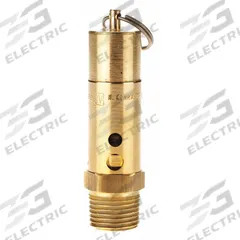 CONRADER Safety Valve: Hard Seat, 1/2 in (M)NPT Inlet (In.), 1/2 in (F)NPT Outlet (In.), Brass (MPN SRH375-12-200 SST). Key specifications — attr291993: Hard Seat; attr291998: Brass; attr292007: Stainless Steel; attr292009: Brass; attr294753: CONRADER.