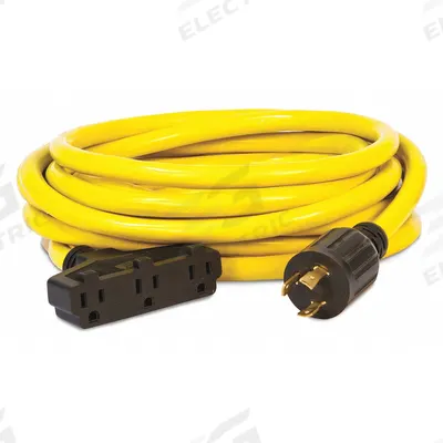 CHAMPION POWER EQUIPMENT Generator Extension Cord: Extension Cord, 25 ft Cord Lg, 125V AC - Power Cords