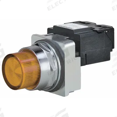 Siemens Pilot Light: 30 mm Panel Mounting Size, Amber, Incandescent - Incandescent Pilot-Lights