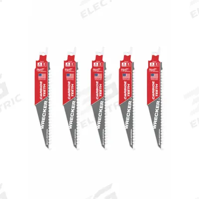 MILWAUKEE Reciprocating Saw Blade: 6 Teeth per Inch, 6 in Blade Lg, 0.05 in Blade Thick - General Purpose Blades