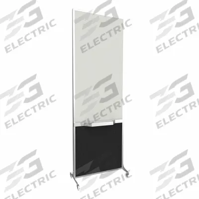VERSARE Room Divider: 1 Panels, Opaque, Black Panel, 76 in Overall Ht, 26 1/2 in Overall Wd - Bullet-Resistant Room Dividers