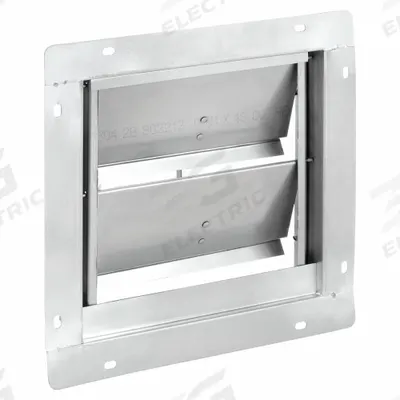 Dayton 13"H-W 5 1/4"L SS Backdraft Dampr: For 10 in Fan, Single Panel, 13 in H - Wall-Mount Backdraft Dampers
