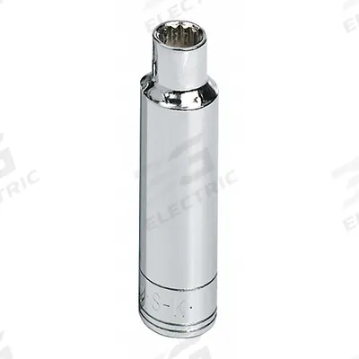 SK PROFESSIONAL TOOLS Socket: SAE, 1/2 in Drive Size, 3/8 in Socket Size, 12-Point, Deep - 1/2" Drive Hand Sockets