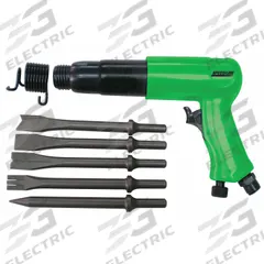 SPEEDAIRE Air Hammer Kit: 3/8 in Shank Size, 3 1/2 in Stroke Lg, 2,300 bpm Blows per Minute, Round (MPN 12V728). Key specifications — attr1320834: SPEEDAIRE; attr1320853: Round; attr1320854: Round; attr1320857: Bare Tool.
