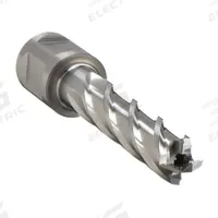 SLUGGER BY FEIN Annular Cutter: 2 3/16 in Cutter Dia, 2 in Max Cutting Dp, Bright, High Speed Steel (MPN 63134555002). Key specifications — attr253884: No; attr253885: Bright; attr253886: High Speed Steel; attr253887: Weldon Flat; attr253888: Fractional Inch; attr277149: SLUGGER BY FEIN.