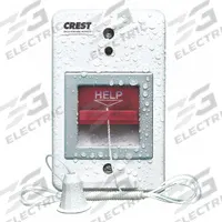 CREST HEALTHCARE SUPPLY Pullcord Station: 2 3/4 in Overall Wd, 14V DC, PCS113C. Key specifications — Standards: FDA Listed; Manufacturer Part Number: PCS113C; Color: White; Voltage: 14V DC; Brand: CREST HEALTHCARE SUPPLY; Call Station Type: Pullcord Station; Part Type: Station Replacements; Station Type: Pullcord Station.