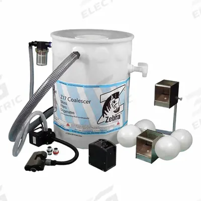 ZEBRA SKIMMERS Coalescer Receptacle: 1 gpm - Tank-Side Oil Coalescers