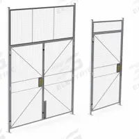 WIRECRAFTERS Hinged Double Door: 10 1/2 ft H x 6 3/8 ft W x 2 in D, Gray, Enamel/Powder-Coated (MPN DHD6710). Key specifications — Finish: Powder-Coated; Material: Steel; Includes Mounting Hardware: Yes; Brand: WIRECRAFTERS.