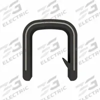 FAIRCHILD Edge Trim: Double Gripping Finger, 50 ft Overall Lg, PVC Outer, 15/16 in Leg Lg (MPN 1837-50). Key specifications — Brand: FAIRCHILD; Color: Black; Outer Material: PVC; Profile Shape: Double Gripping Finger; _Gripping Style: Double Tongue.