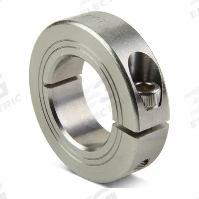 RULAND MANUFACTURING Shaft Collar: 1-Piece, Metric with Inch Bore, Round, Clamp-On - Stainless Steel Shaft Collars