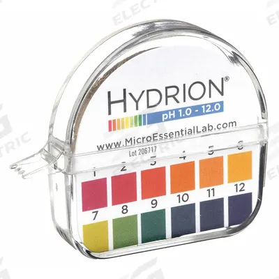 HYDRION pH Paper: 1 pH to 12 pH, 1.0 pH Resolution, 15 ft Overall Lg, 1/4 in Overall Wd - Low Precision pH Papers