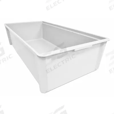 MOLDED FIBERGLASS Stacking Tote: 15.7 gal, 33 1/8 in x 16 in x 8 in, -60°F to 250°F, White - Extreme-Temperature Stacking Totes