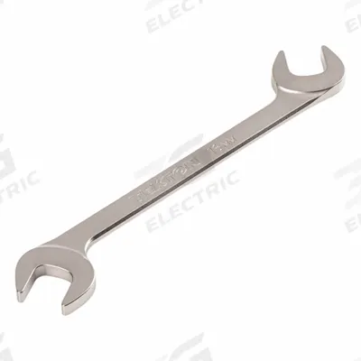 TEKTON Open End Wrench: Chromium Molybdenum Steel, Satin, 13 mm Head Size, 6 in Overall Lg - Metric, Double End, Open End Wrenches