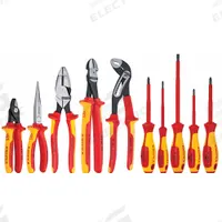 KNIPEX Insulated Tool Kit: Insulated, 10 Total Pcs, Drivers and Bits/Pliers, Tool Case (MPN 9K 98 98 31 US). Key specifications — attr541600: Lineman's Pliers; attr541603: None; attr541599: None; attr541604: None; attr541515: KNIPEX; attr548994: (2) Slotted Screwdrivers.