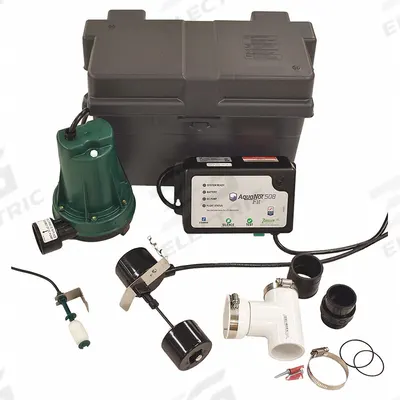 ZOELLER Sump/Battery Back-Up System: Corded Electric, 18 in Min. Sump Pit Dia. - Battery-Powered Backup Sump Pumps