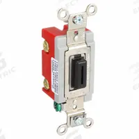 BRYANT Wall Switch: Locking Switch, Double Pole, Maintained, Black, 120/277V AC, 20 A (MPN 4902L). Key specifications — Illuminated: No; Voltage Rating: 120/277V AC.