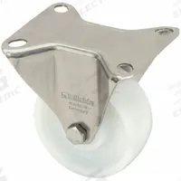 APPROVED VENDOR Plate Caster: Corrosion-Resistant, Rigid, 5 in Wheel Dia, 1 9/16 in Wheel Wd, Roller (MPN BX-PO 125XR). Key specifications — attr1109528: White; attr1109541: APPROVED VENDOR; attr1172513: Rigid.