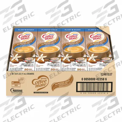 COFFEE MATE Coffee Creamer: Almond, 0.375 fl oz Item Size, Single-Serve Tub - Creamers