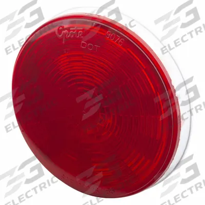 GROTE Stop/Turn/Tail Light: LED, Stop Light, Red, Round, 4 5/16 in Overall Dia - Stop Lights