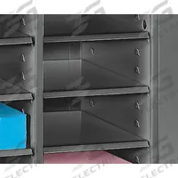 TENNSCO Supplemental Shelves: Black, 14 1/8 in Overall Dp, 9 1/4 in Overall Wd, Steel, 5075BK (MPN 5005BK). Key specifications — attr986455: Black; attr986477: Steel; attr986454: TENNSCO; attr986462: 5075BK; attr986487: Supplemental Shelves.