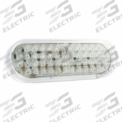 GROTE Stop/Turn/Tail Light: LED, Turn Signal Light, Amber, Oval, 2 5/16 in Overall Ht - Turn Signal Lights
