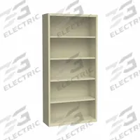 HIRSH Bookcase: Putty, Steel, 72 in Overall Ht, 34 1/2 in Overall Wd, 13 in Overall Dp, 5 Shelves (MPN 21995). Key specifications — Material: Steel; Brand: HIRSH; Color: Putty.