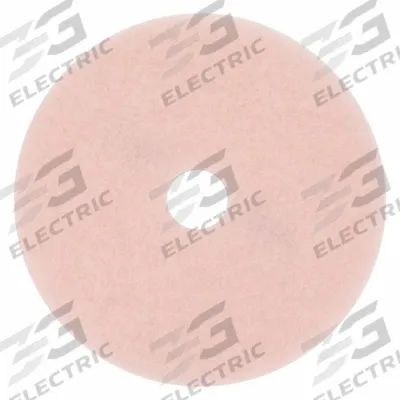 3M Burnishing Pad: Pink, 17 in Dia, Polyester, 3,000 RPM Max Speed, Round - Burnishing Pads