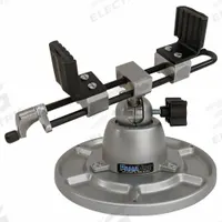 PANAVISE Multi-Angle Vise: Light Duty, 1 3/4 in Jaw Face Wd, 9 in Max Jaw Opening, V-Grooved, 1 in (MPN 350). Key specifications — attr663938: PANAVISE; attr669110: Neoprene; attr669112: Swivel.
