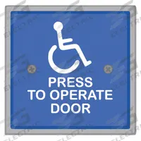 MS SEDCO Exit Push Button: 4 1/2 in Ht, 1 3/8 in Dp, 4 1/2 in Wd, Blue, Blue – Stainless Steel, Blue (MPN 59-H). Key specifications — Color: Blue; Product Type: Exit Push Button; Brand: MS SEDCO.