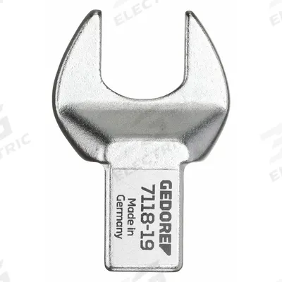 GEDORE Interchangeable Torque Wrench Head: 14mm x 18mm Drive Size, 31 3/4 mm Size - Open End Torque Wrench Heads